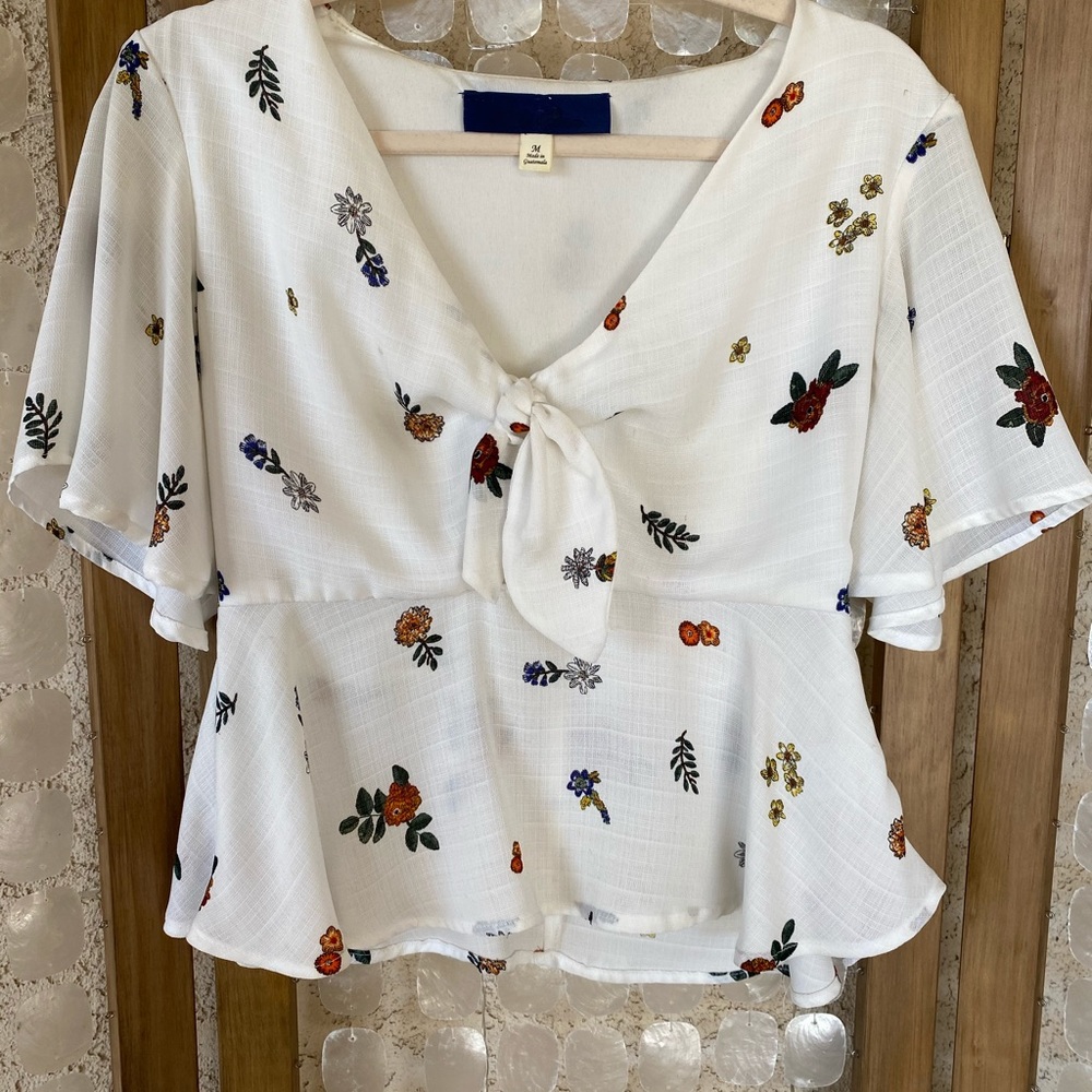 Tie front blouse